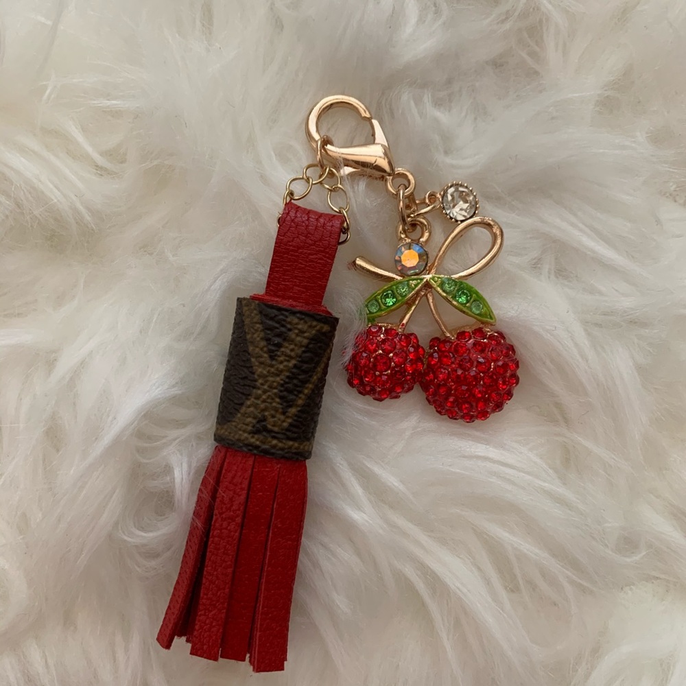 Upcycled Louis Vuitton tassel keychain